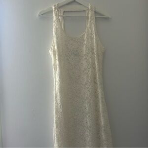 Dynamite Retro Medium Semi-Formal Lace White Dress